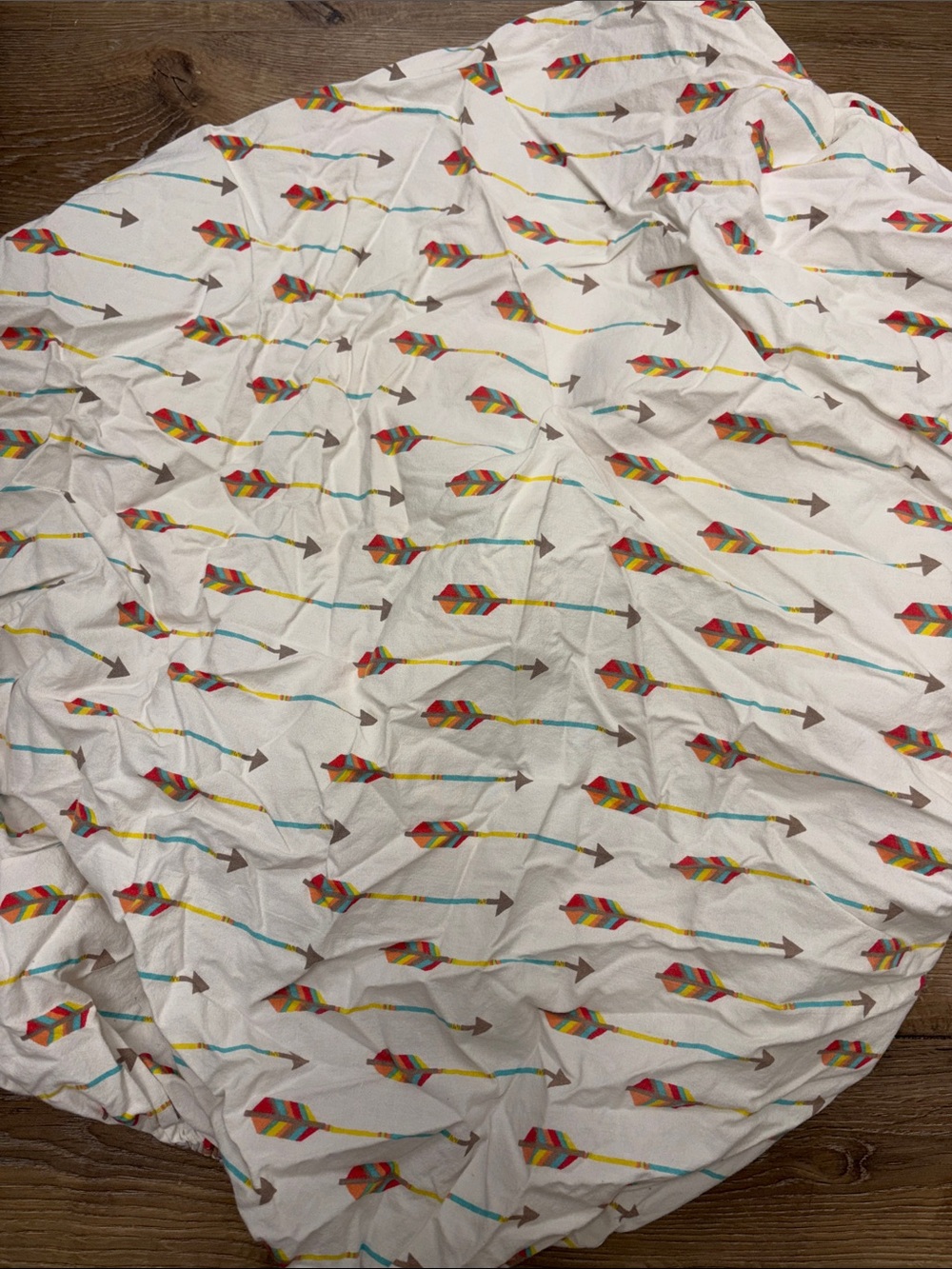 3/$15! White Arrow Print TODDLER MATTRESS COVER Multicolor Arrows